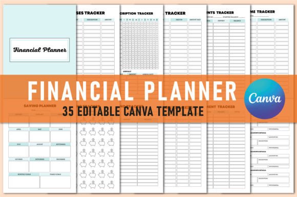 Download Editable Financial Planner for Canva - Premium Resources