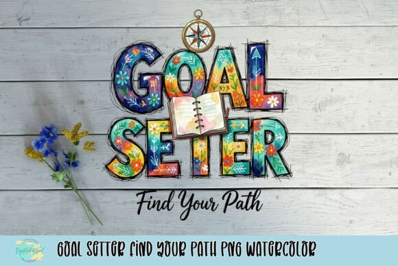Download Goal Setter Find Your Path PNG Watercolor - Premium Bundle